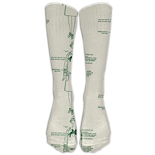 Unisex Unique Design Girl Scouts Socks 78% Cotton / 20% Nylon / 2% Spandex