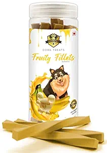 Dora Treats Exotic Fruity Fillets, Dental Chew Sticks, Best for Oral Health, Banana Flavor, 120 GMS