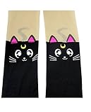 Anime Sailor Moon Luna Katze Nette Enge Printing Socken Cosplay Kostüm Strumpfhosen (Black(Sailor Moon))