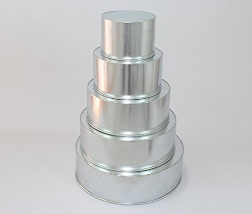Round Cake Baking Tins - 5 Tier - 6 8 10 12 14 " - 4" Deep - Wedding Cake Tins