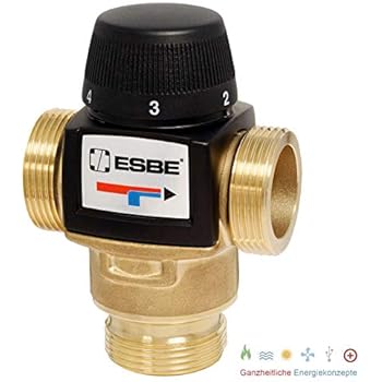 Thermostat-Mischventil 3-Wege Messing - DN25 Für Heizung & Fußbodenheizung 35-60°C