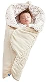 Wallaboo Einschlagdecke Heart für Babyschale, Autokindersitz, für Kinderwagen, Buggy, Babybett, Schönen Blumenform, Veloursleder und Baumwolle - 2