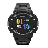POTINO GPS Smart Watch tragbar Geräte Activity Tracker Bluetooth 4.2 Höhenmesser Barometer Kompass Outdoor Armbanduhr, Schwarz