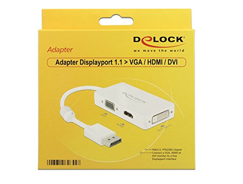 Delock Adapterkabel DisplayPort 1.1 Stecker> 1 x VGA + 1 x HDMI + 1 x DVI 24+1 weiß - 2