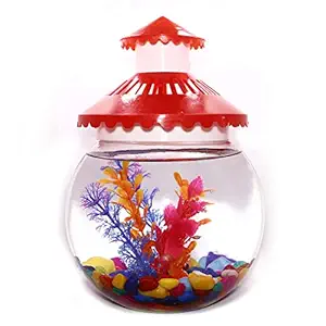 Fishyscaps Fishyscapes 8 inch Plastic Rainbow Betta Aquarium Bowl Setup