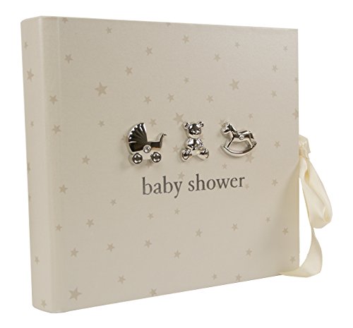 Baby Shower photo album gift with 3D icons holds 80 6" x 4" photos