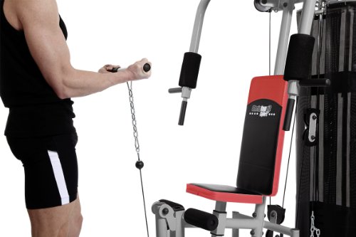 Christopeit Multistation Fitness-Station SP 20 XL, schwarz/weiß/rot, 145 x 115 x 200 cm, 1386 - 7