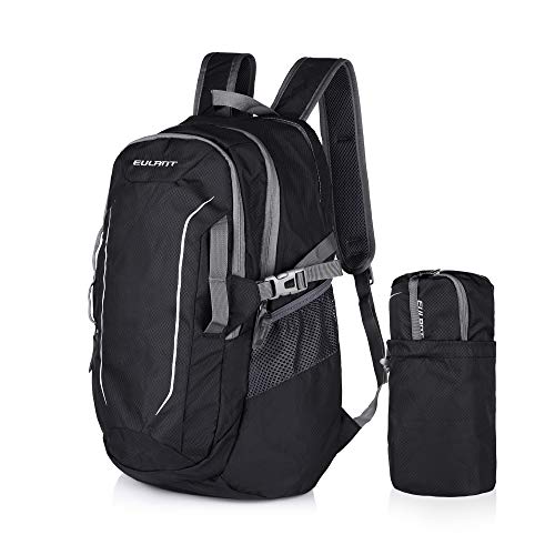 ONT Zaino da Viaggio Impacchettabile Ultra Leggero Daypack Pieghevole Unisex Resistente all'Acqua Zaino da Escursionismo per Lo Sport da Viaggio All'apertos Nero
