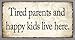 Produktbild Magnet-Schild Metall beschichtet 10x5 cm 'Tired parents and happy kids..'