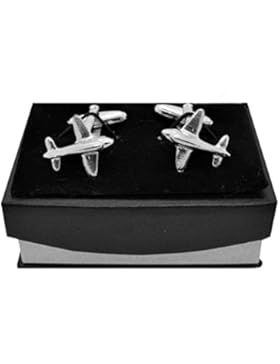 Manschettenknopfe Flugzeug DC3 aus Zinn (Pewter) von Hand Gegossen