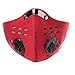 Produktbild KOBWA Aktivkohle Staubdicht Staub Maske mit Extra Filter Baumwolle Tabelle und Ventile für Auspuff Gas, pm2,5, Pollen Allergie, Pendeln, Radfahren, Laufen, Outdoor-Aktivitäten Rot