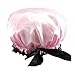 Imported Women Lady Waterproof Elastic Shower Bath Salon Bowknot Hair Cap Hat Pink RS.180.00