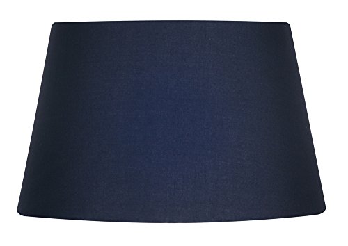 Oaks Lighting Abat-jour en coton, 25 cm Classique bleu marine
