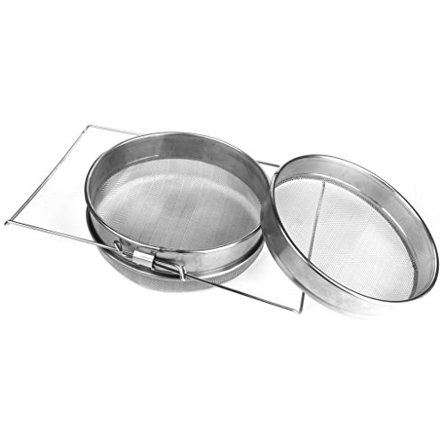 Generic Edelstahl Bienenzucht Doppel Honig Imkerei Honigdoppel Sieb Filter Bienenzucht Werkzeug - 2