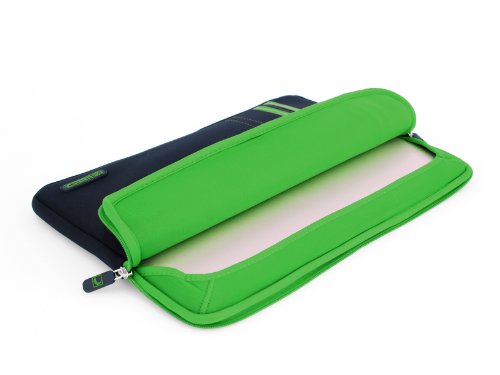 COOL BANANAS RainSuit Stripes Tasche passgenau für MacBook Pro 13 Zoll Retina Display | Sleeve | Hülle aus hochwertigem Neopren für perfekten Schutz | leicht zu reinigen | zusätzliches Fach für Zubehör | Farbe Grün (MacBook Retina 13, Grün) - 3