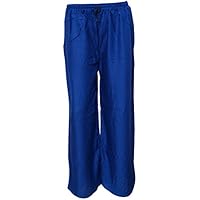 Mogul Interior Womens Palazzo Pants Wide Leg Solid Pajamas Bohemian Relaxing Yoga Harem Pant