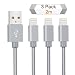 Produktbild Quntis 2M Ladekabel iPhone Kabel mit Nylon umflochtenes Verbindungskabel für Apple iPhone 7/6 7/6Plus 5 5S 6S SE iPad 4.Gen.iPad Mini Air Pod iOS-Update(3 Pack)