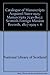Produktbild Catalogue of Manuscripts Acquired Since 1925: Manuscripts 7530-8022: Scottish Foreign Mission Records, 1827-1929 v. 6