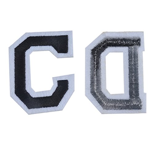Souarts Aufnäher Bügelbild Aufbügler Iron on Patches Applikation Kinder Kleidung Buchstabe 1Set - 2