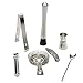 Produktbild 7 StkEdelstahl Cocktail Tools Set Jigger Mischlöffel Tong Barware Barkeeper Werkzeuge mit Aufbewahrungstasche für Bars Home Mixgetränke