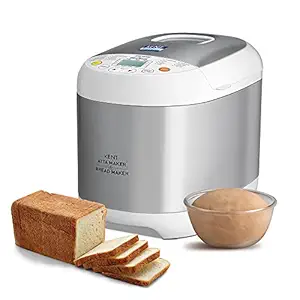 Kent Atta and Bread Maker for Home, Fully Automatic With 19 Pre-set Menu, 550w 16010 (Steel Grey)