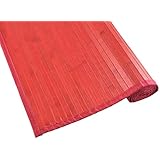 Tiendas Mi Casa - Alfombra de bambú KENIA (180x240 cm, Rojo). Disponible en varios tamaños y colores.