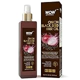WOW Onion Black Seed Hair Oil - Promotes Hair Growth - Controls Hair Fall - No Mineral Oil & Silicones - 200mL