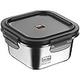 MaxSafe by Joyo - India's First 100% Microwave Safe Stainless Steel Leakproof Food Storage Container - 600ML, Square