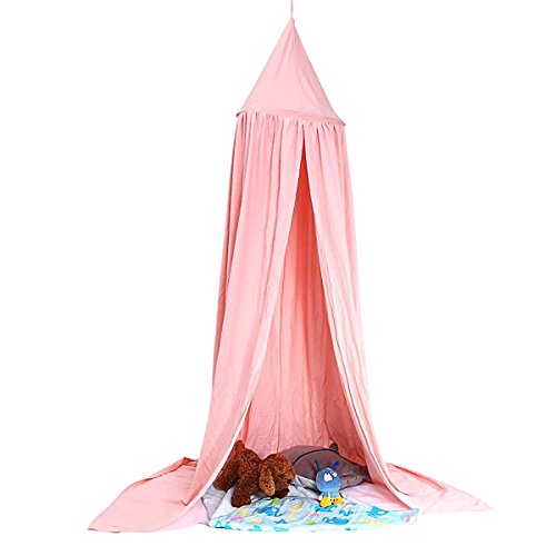 Baby Betthimmel Baldachin Baumwolle Rund Moskitonetz Insektenschutz Kinder Prinzessin Spielzelte Dekoration fürs Kinderzimmer - 2