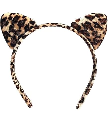 Fascia Orecchie Leopardo Per Bambini – 2 Pezzi Oro E Argento, Divertente E Fashion