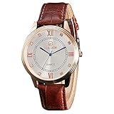 cookdate Armbanduhren männer Herrenuhr mit Datum Funktion Armbanduhr Herren Art- und Weisemann-Lederband passt Sport analog Quarz-Armbanduhr auf Armbanduhr Uhren Herrenuhr Herrenarmbanduh Braun