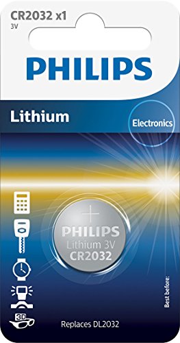 Price comparison product image Philips CR2032 3V (210 mAH) Lithium Cell Battery