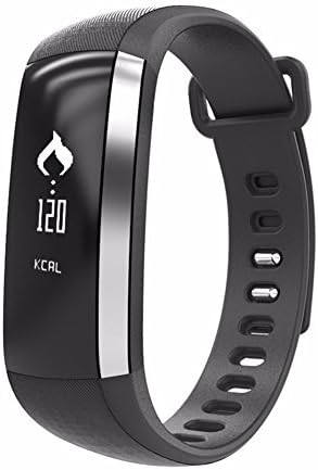 Fitness Tracker Waterproof Smart Bracelet Heart Rate Fitness Activity Tracker Pedometer Wristband with Sleep Tracker/ Call Message Reminder, Bluetooth 4.0 Touch Screen Health Smart Watch for Swimming Biking Running for Android IOS Smartphone (Black)