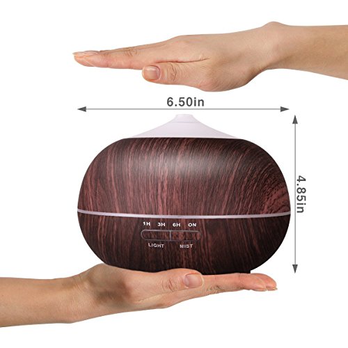 Tenswall 400ml Aroma Diffuser LED Luftbefeuchter Ultraschall Duftzerstäuber Humidifier Ätherisches Öl Diffuser für Babies, Schlafzimmer - 7