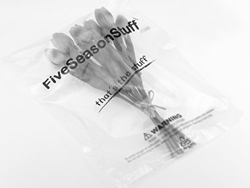 10 Stück Tulpen Gefühlsecht (Real Touch) Künstliche Blumen-Bouquet Dekoration, ideal für die Hochzeit, Braut, Party, Zuhause, Büro Dekor DIY (Weiß) - 5
