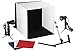Produktbild Amzdeal Lichtzelt 40 x 40 cm Lichtwürfel Set Fotozelt mit 2 x 35 W Fotplampe + 1 x Kamerastativ + Lampenschirm + 1 x Tasche + 4 x Hintergründe (Schwarz / Weiß / Blau / Rot) Fotostudio