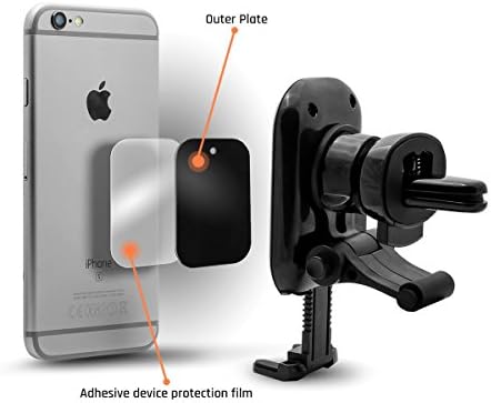 Widras Magnetic Air Vent Car Mount Universal Smartphone Holder 2nd Generation Cradle For with iPhone X 8 8 Plus 7 7 Plus SE 6s 6 Plus 6 5s 5 4s 4 Samsung Galaxy S6 S5 S4 LG Nexus Sony Nokia and More
