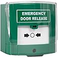 Green Emergency Resettable Break Glass Call Point For Access Control with Cover