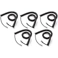 Shri Krishna Enterprises Telephone Handset Phone Receiver Cable Cord Wire 5 Pieces (Compatible with Landline Telephones, Black)