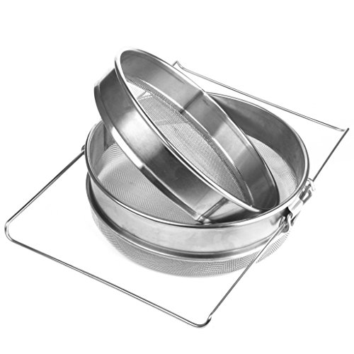 Generic Edelstahl Bienenzucht Doppel Honig Imkerei Honigdoppel Sieb Filter Bienenzucht Werkzeug - 4