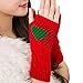 Produktbild Tukistore Damen Herz Muster Fingerlose Handschuhe Winter wärmer Gestrickte Handschuhe Fäustlinge Fausthandschuhe Wrist Warmers Fäustling