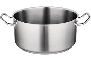 Vogue Casserole Pan 28 cm/7.5 Litre, Stainless Steel, Induction Compatible Casserole Pan, Suitable for all Cooking Surfaces, Compatible Lid: M951 (Sold Separately), T177