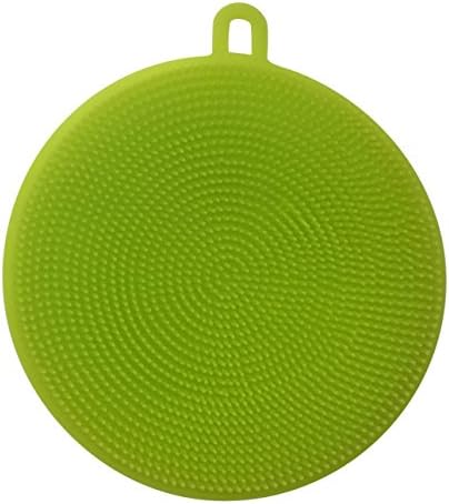 Sumday 4.5inch Multipurpose Food Grade Antibacterial Silicone Smart Sponge Kitchen Cleaning Tools (Green)