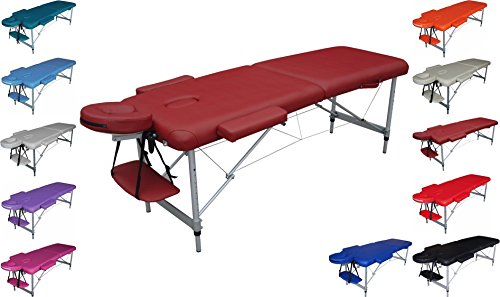 Polironeshop Titano - Camilla sin respaldo, portátil, plegable, ligera, con funda, de aluminio, para masajes, tratamientos de estética y fisioterapia, depilación, reconstrucción y decoración de uñas