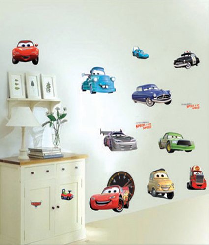 Wandaufkleber Wandtattoo Wandsicker Deko Autos Cars Kind Kinderzimmer WAK-082