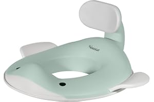 Kindsgut Réducteur de toilette baleine pour enfants, conception de baleine adaptée aux enfants, dans des couleurs subtiles et modernes, sans substances nocives et adapté aux enfants, aquamarine