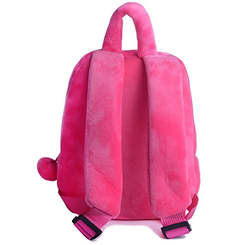 Gloveleya Children's Backpack Baby Toddler Kids 3D Cartoon Rabbit Plush Bunny Pink Bag
