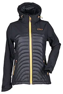 Divas SnowGear Women's Softshell Jacket (Black/Orange Peel, XX-Large)