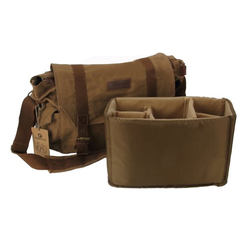 Koolertron Sac de cam  ra Sacoche de voyage Etui En Toile Sac d   paule Canvas d appareil photo reflex DSLR Sac    bandouli  re pour Appareil Photo R  flex DSLR SLR Canon Nikon Sony Olympus etc  Jaune 