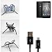 Produktbild Tischständer mit Ladekabel, Ladestation, Dockingstation für Wiko Robby, schwarz "Spider". Stativ Autohalterung mit Micro-USB Ladekabel - K-S-Trade